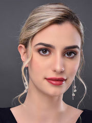 Contemporary Fish Hook Drop Earring