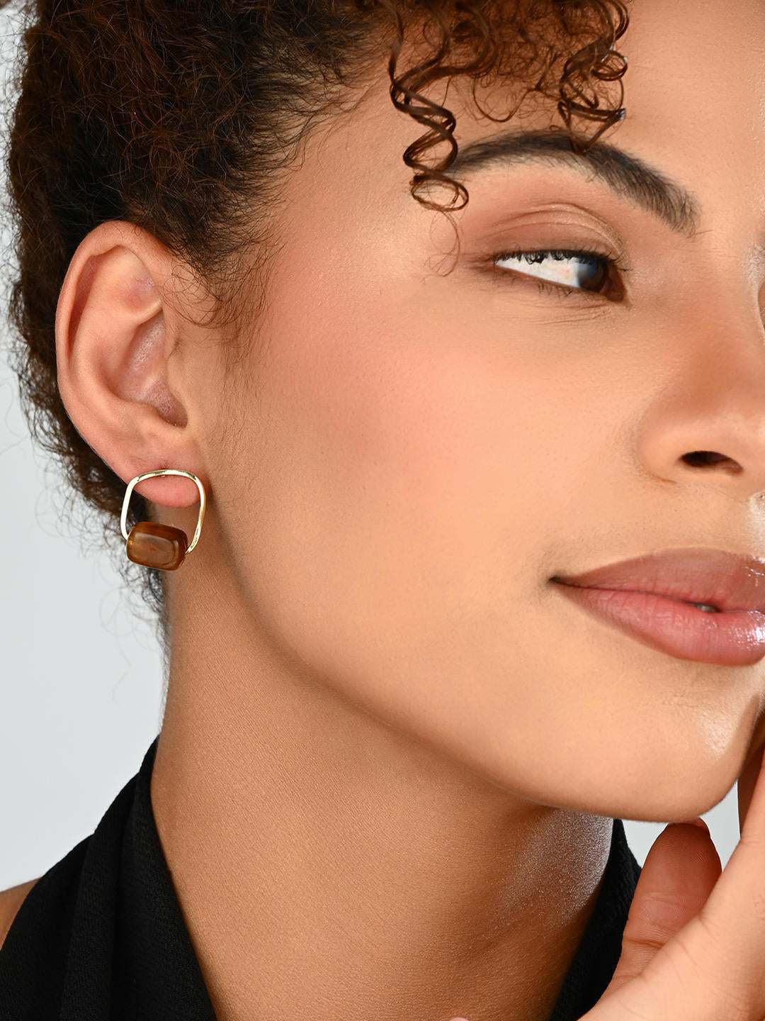 Amber Edge Studs