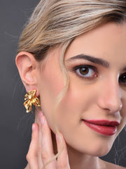 Gold Leaf Shape Earring