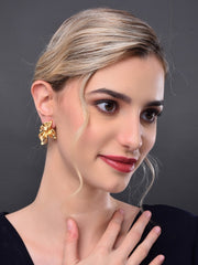 Gold Leaf Shape Earring
