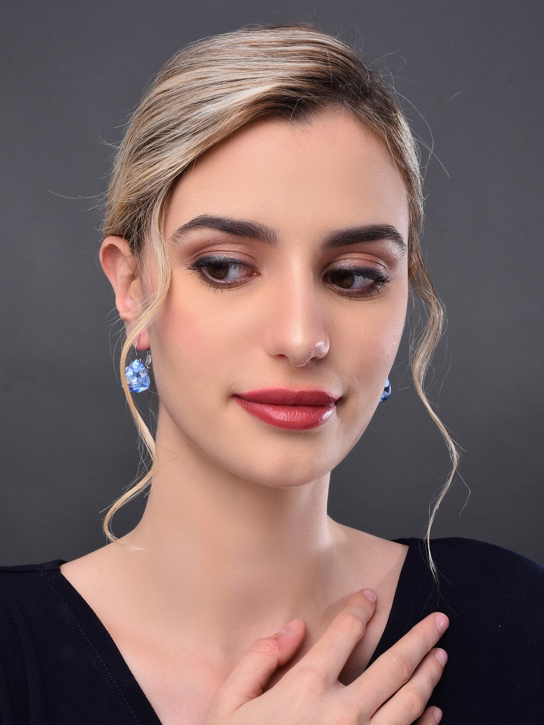 Water Drop Sapphire  Earring