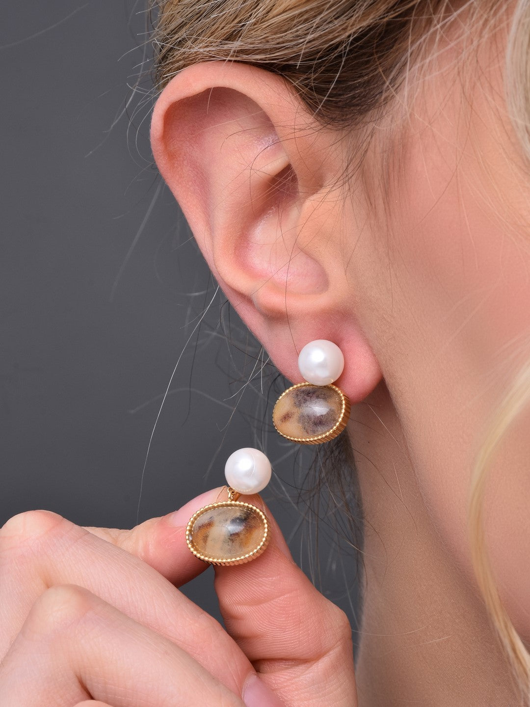 Brown Drop Earring