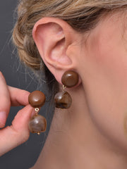 Coffee Coloured Drop Earring