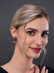 Coffee Coloured Drop Earring