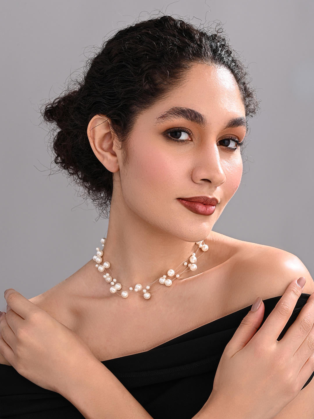 Stellar Pearl Drift Necklace