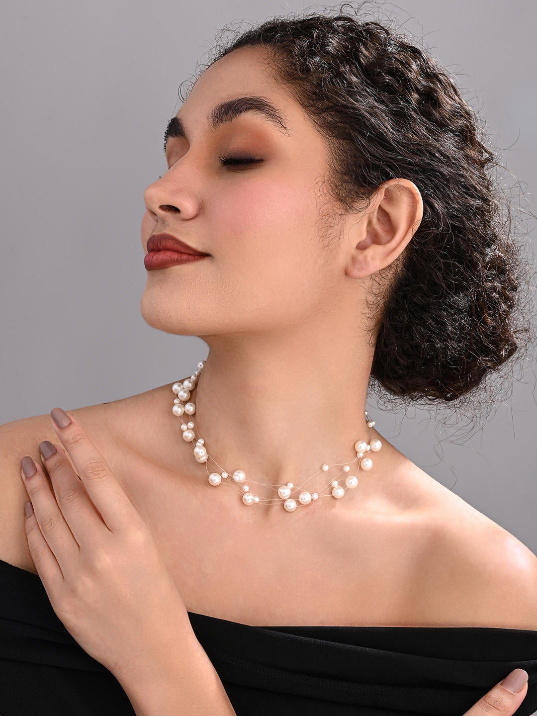 Stellar Pearl Drift Necklace