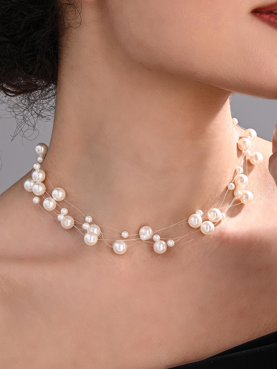 Stellar Pearl Drift Necklace