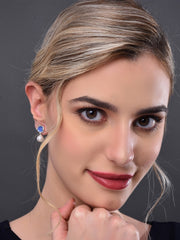 Elegant Blue Pearl Drop Earring