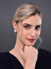 Shrub shaped Ad stone Silver studs