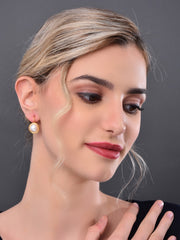 18k Gold Plated Pearl Drop Earring