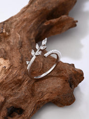 Dewdrop Vine Adjustable Ring – Silver