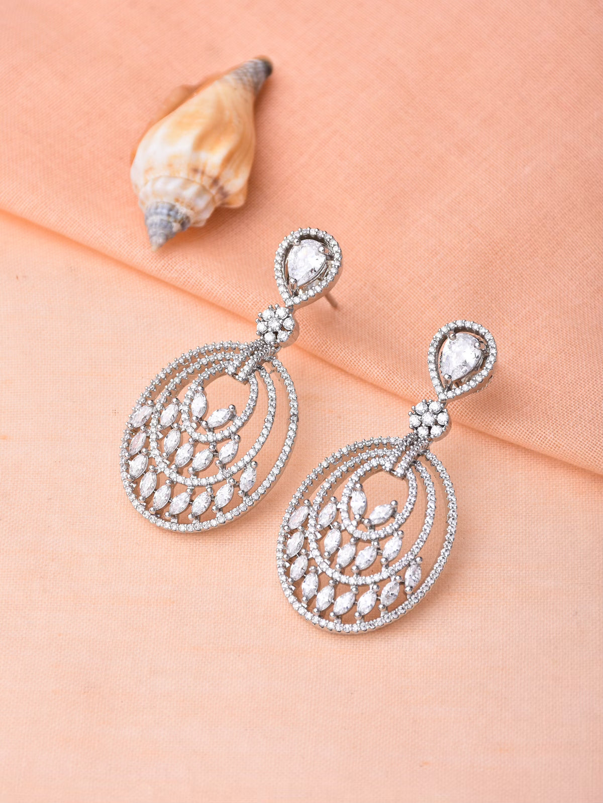 Elegant Oval Diamond Drops