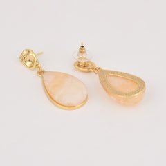 Beige Resin drop earrings