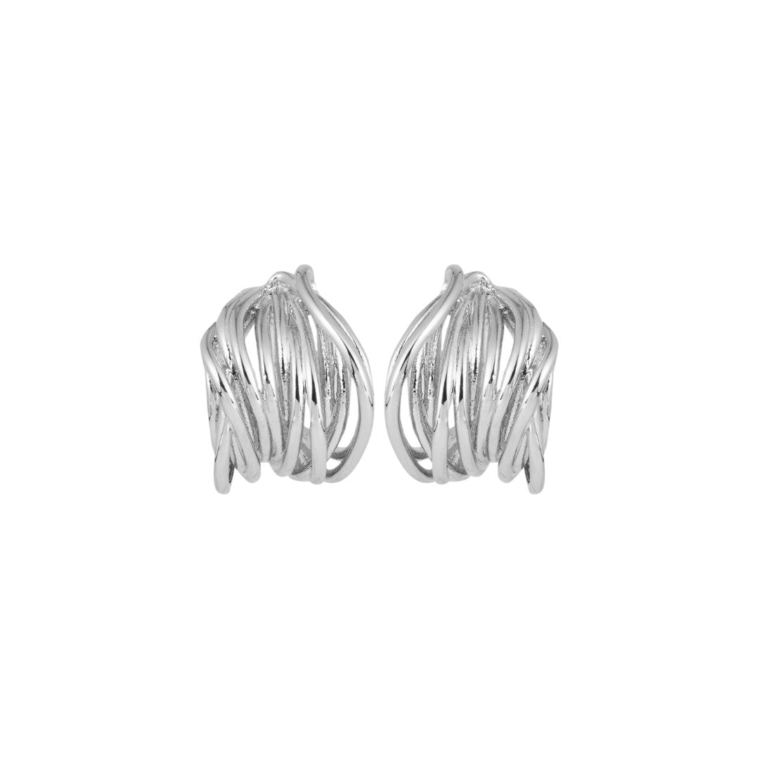 Silver Semi Hoop Earring