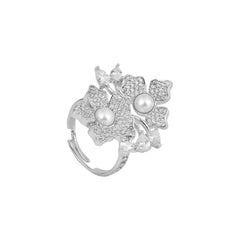 Moissanite Polki Embellished Kundan Ring