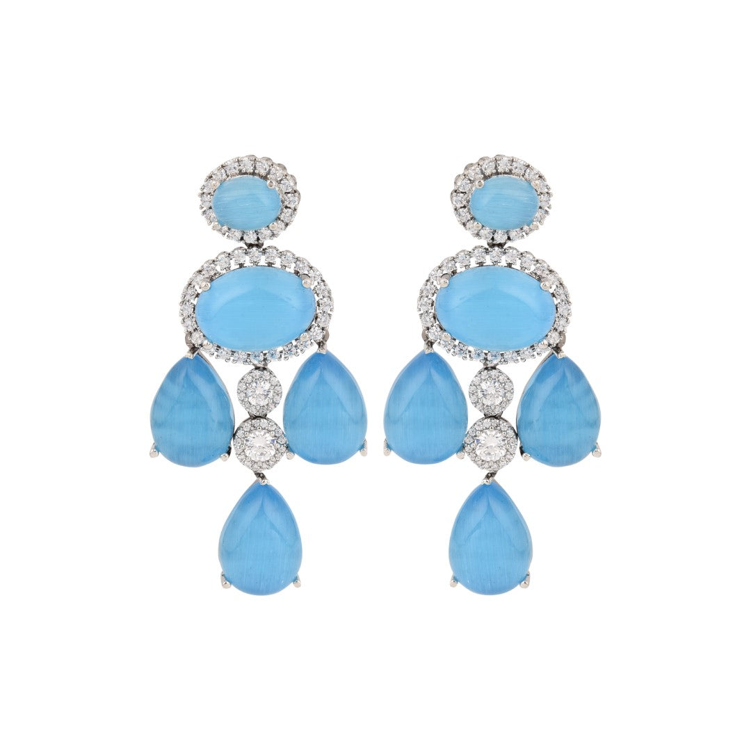 Dazzling  Blue Dangler Earrings