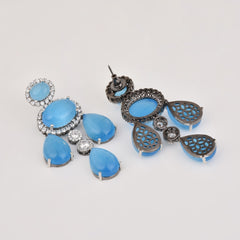 Dazzling  Blue Dangler Earrings