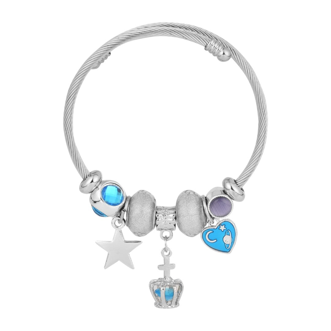 Blue Charm Adjustable Bangle