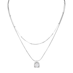 Double Chain Pendant Necklace