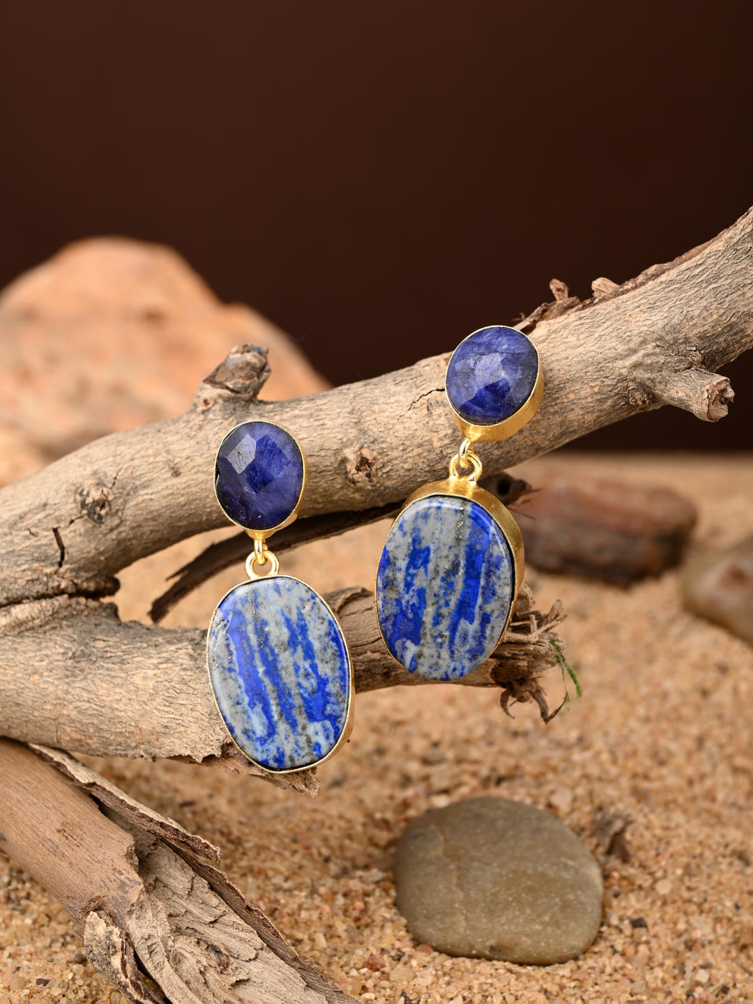 Azure Earth Stone Earrings