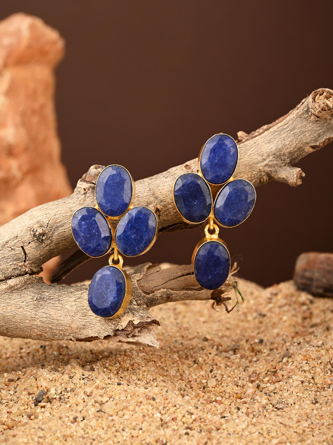Sapphire Bloom Earrings
