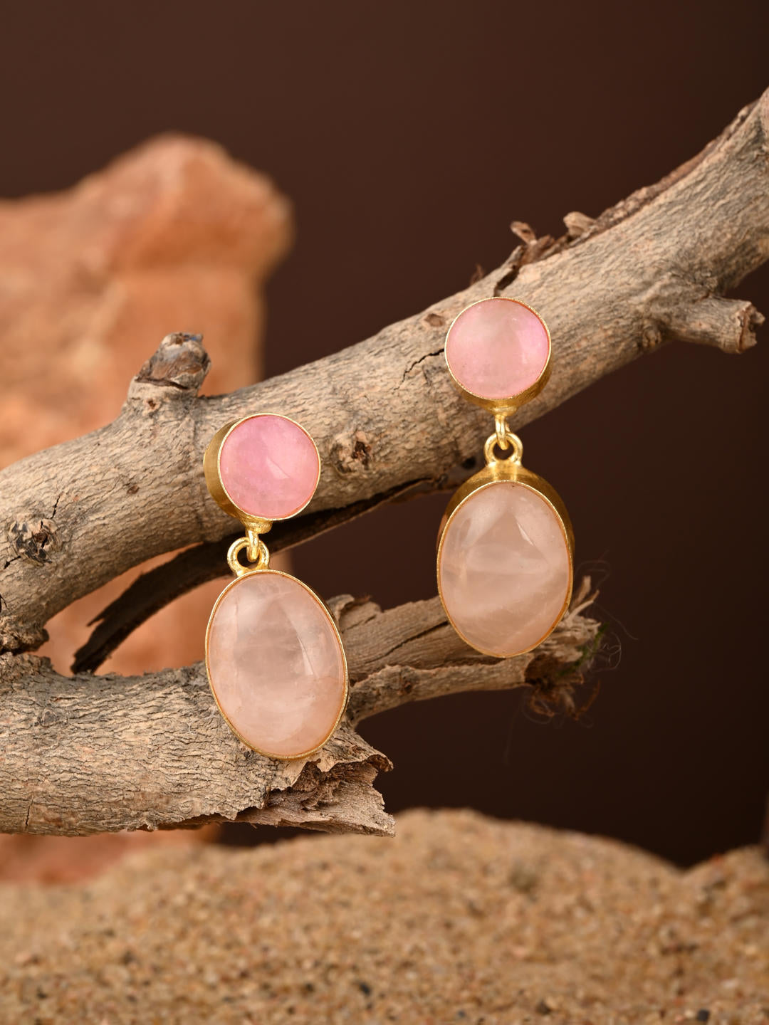 Rosé Glow Drop Earrings