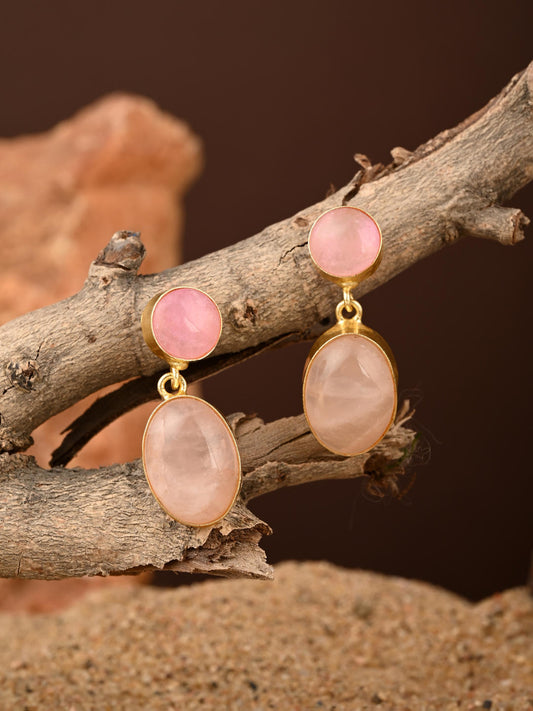 Rosé Glow Drop Earrings
