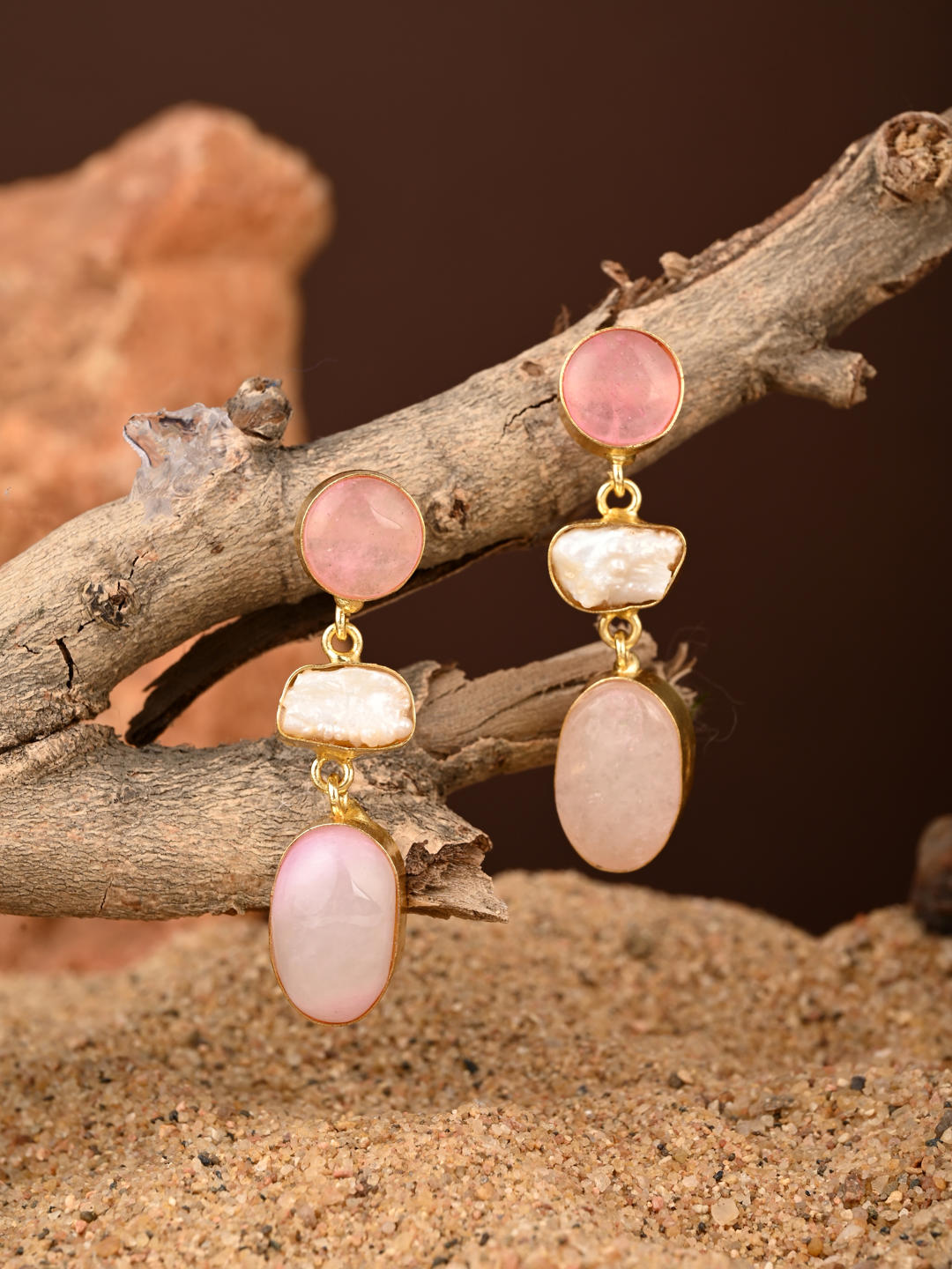 Blush Pearl Bloom Drop Earrings
