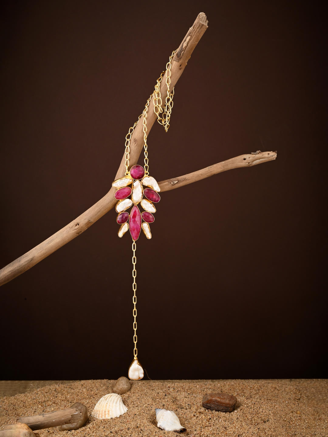 Ruby Tide Statement Necklace