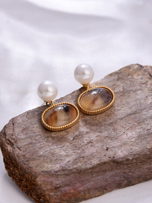 Brown Drop Earring