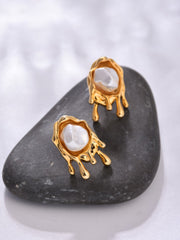 Molten Metal Gold Studs