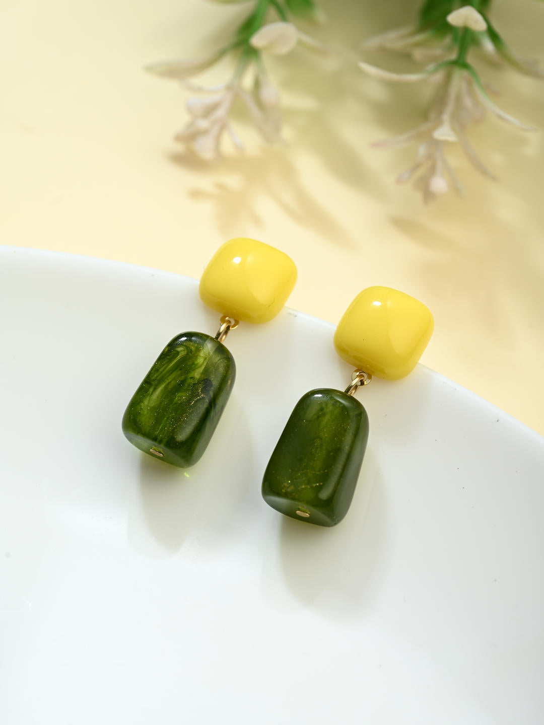 Citrus Moss Drop Earring