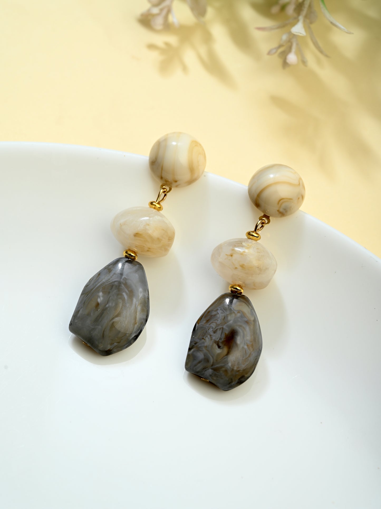 Stone Mist Drop Earring