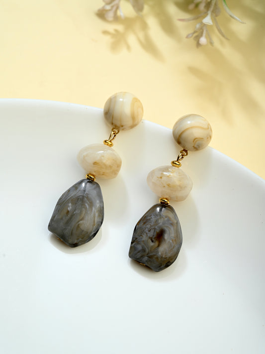 Stone Mist Drop Earring