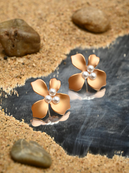 Golden Bloom Stud Earrings
