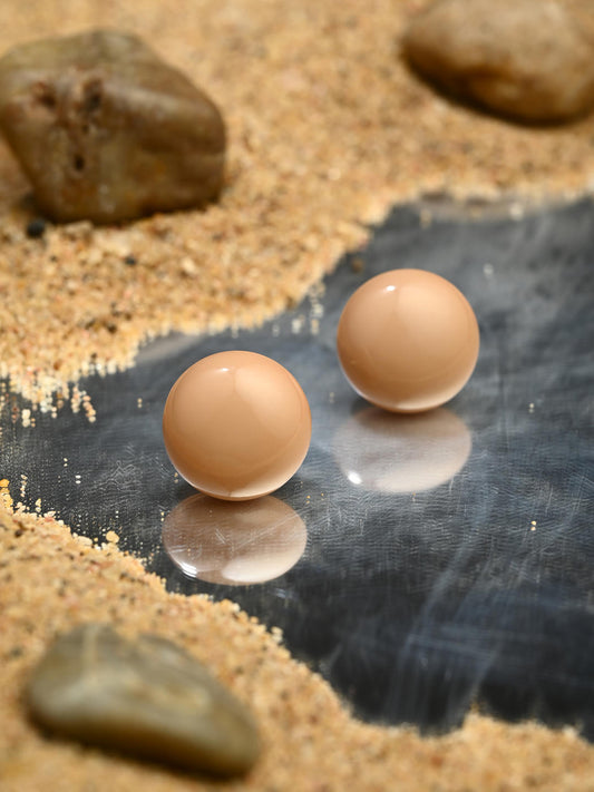 Nude Glow Stud Earrings