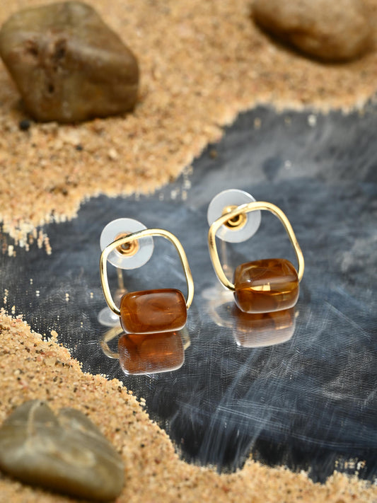 Amber Edge Studs