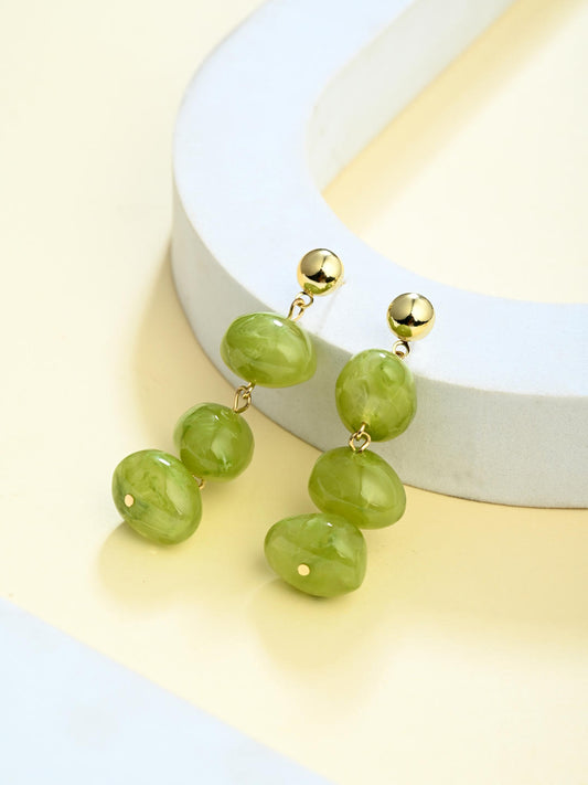 Olive Cascade Drop Earring