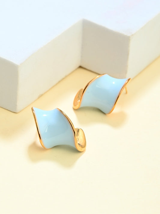 Sky Blue Statement Cuff Earrings - Reenisaa