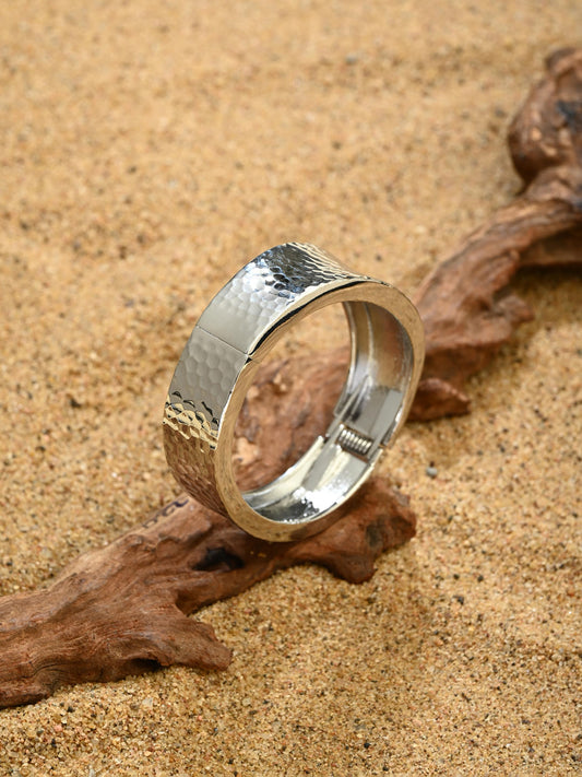 Classic Silver-Tone Minimal Bangle