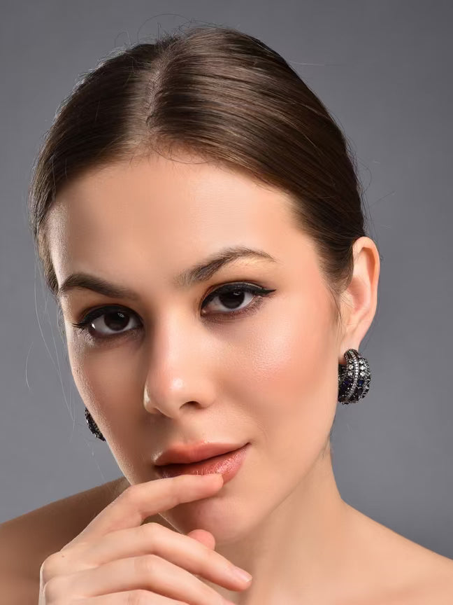 CELESTIAL SAPPHIRE HOOP EARRING