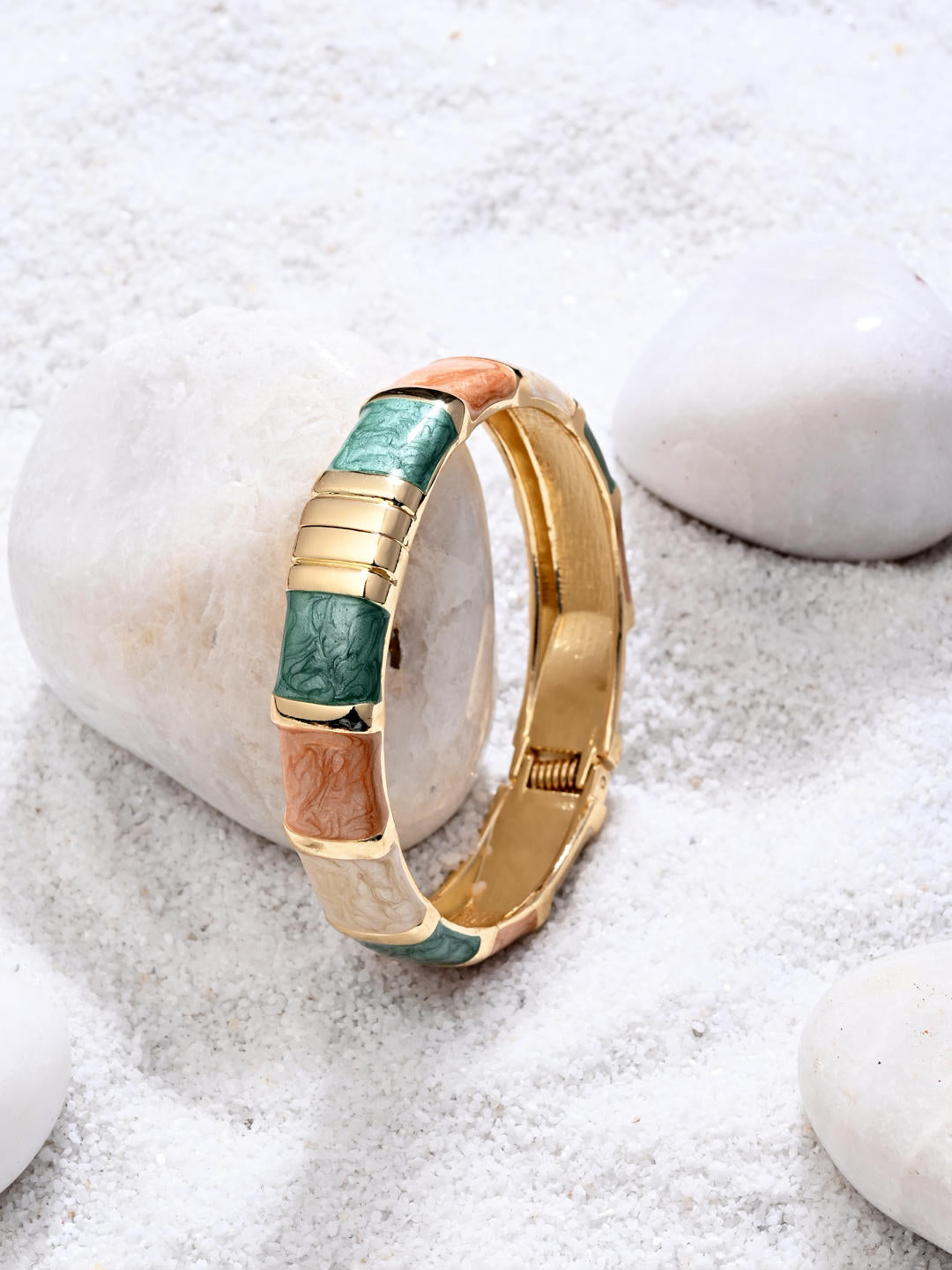 Enamel Voyage Colorblock Bangle