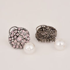 Pink Pearl Drop Earring