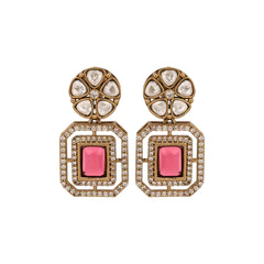 Ruby Kundan Drop Earring