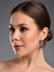 CHAMPAGNE ZICRON HOOP EARRINGS