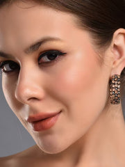 CHAMPAGNE ZICRON HOOP EARRINGS