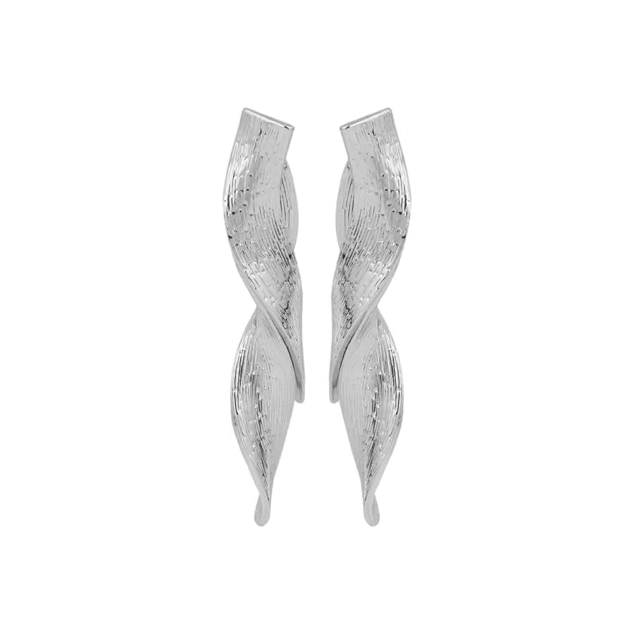 Silver Asymmetrical  Earring