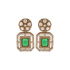 Emerald Kundan Drop Earring