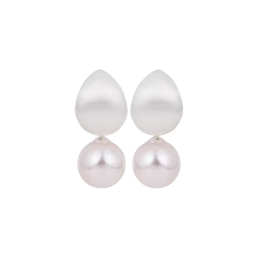 White Pearl Drop Earring