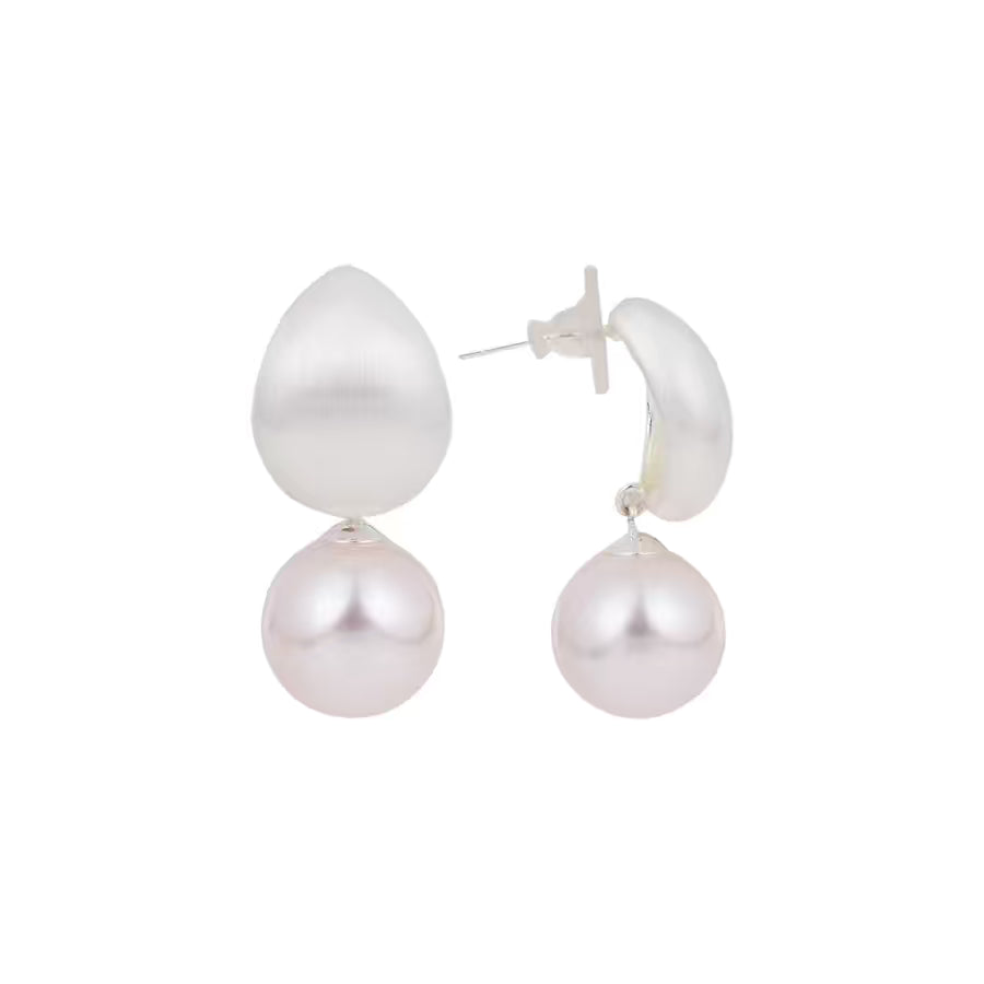 White Pearl Drop Earring